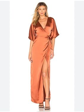 Revolve ABOUT US Bronx Maxi dress in Rust